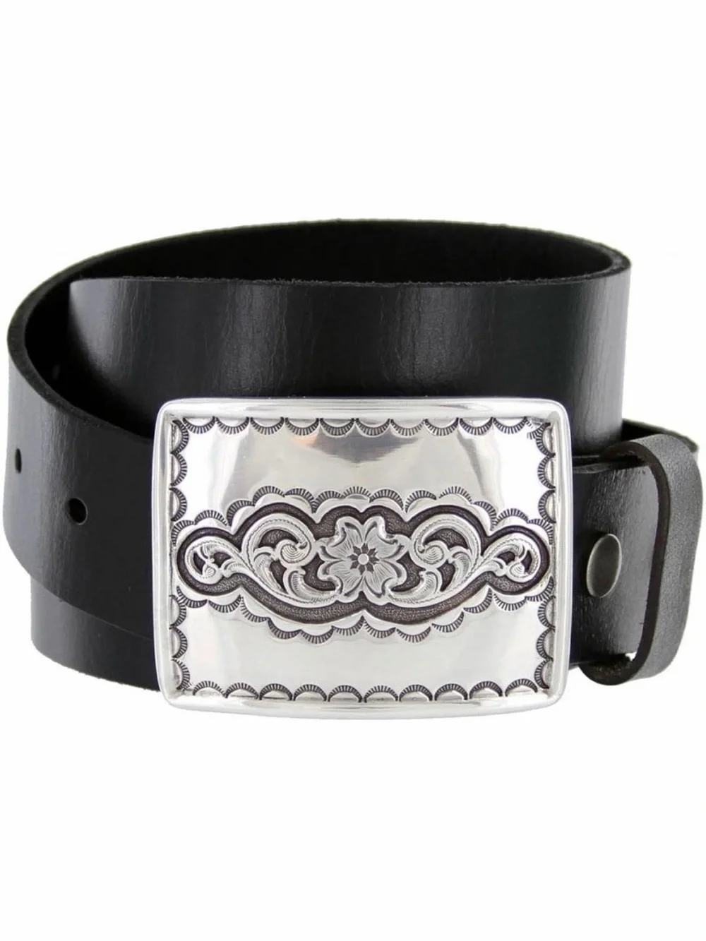 Silpada Black western Genuine leather belt